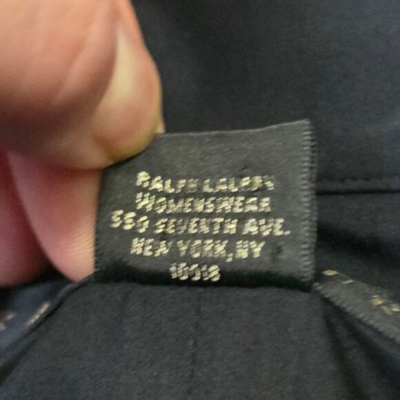 Ralph Lauren Black Label Black Cotton Logo Embroidered Button Front Shirt size 6 - Picture 6 of 9